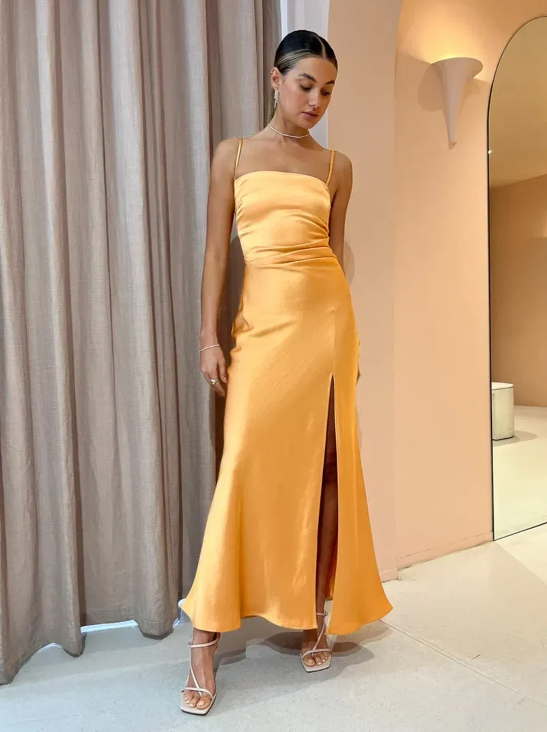 Bec & Bridge Nadia Maxi Dress Orange Size 8 / S for rent on The Volte - main image