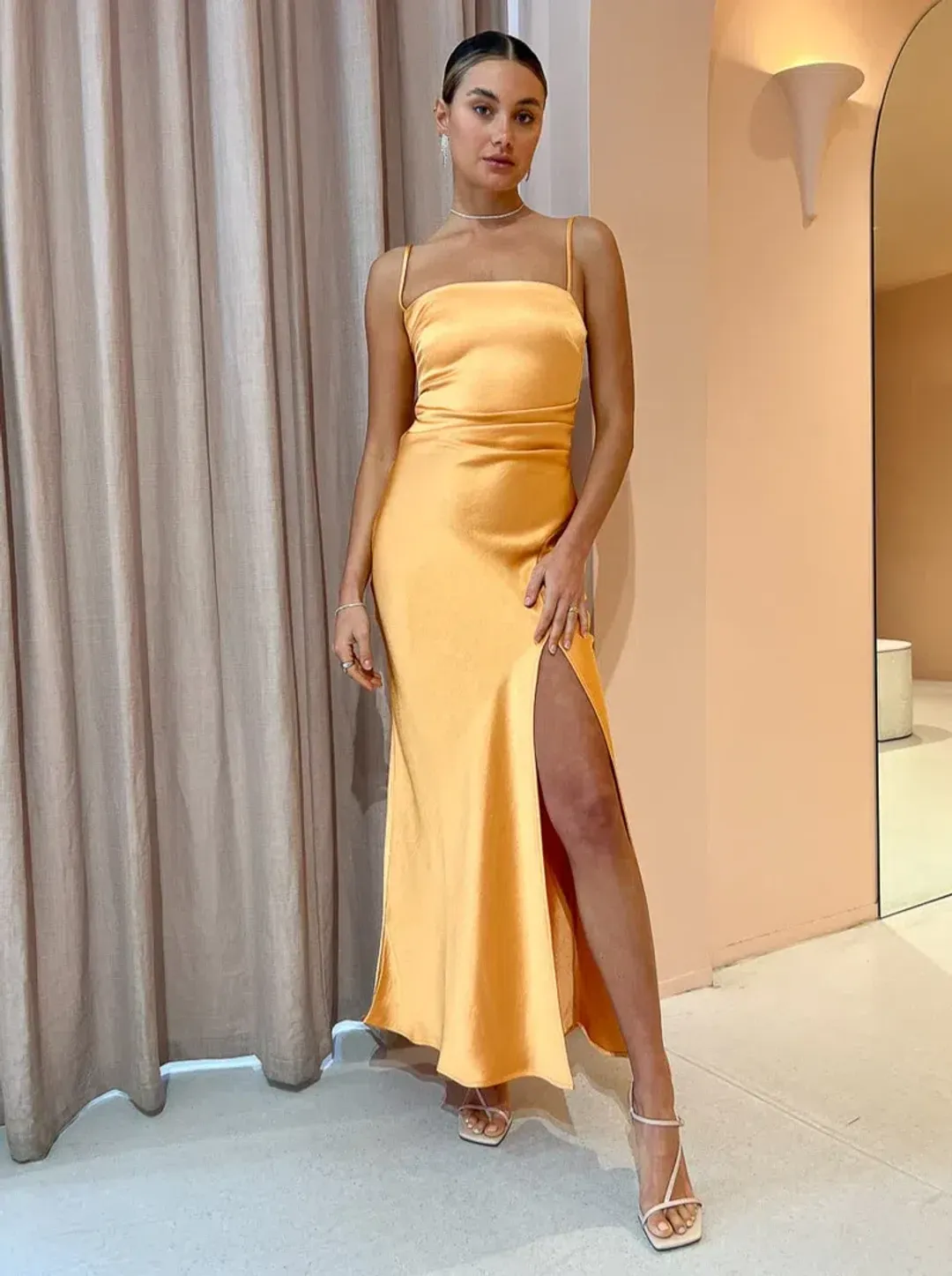 Bec & Bridge Nadia Maxi Dress Orange Size 8 / S for rent on The Volte - main image
