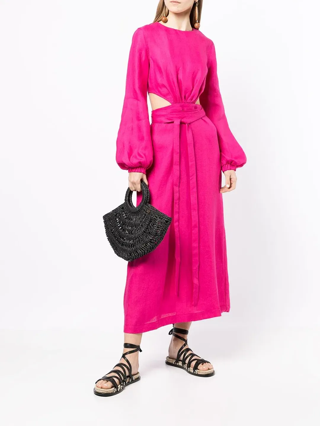 Bondi Born Belize Cut Out Maxi Dress Pink Size 6 for rent on The Volte - main image