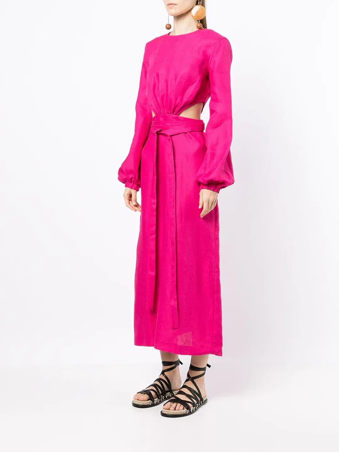 Bondi Born Belize Cut Out Maxi Dress Pink Size 6 for rent on The Volte - main image