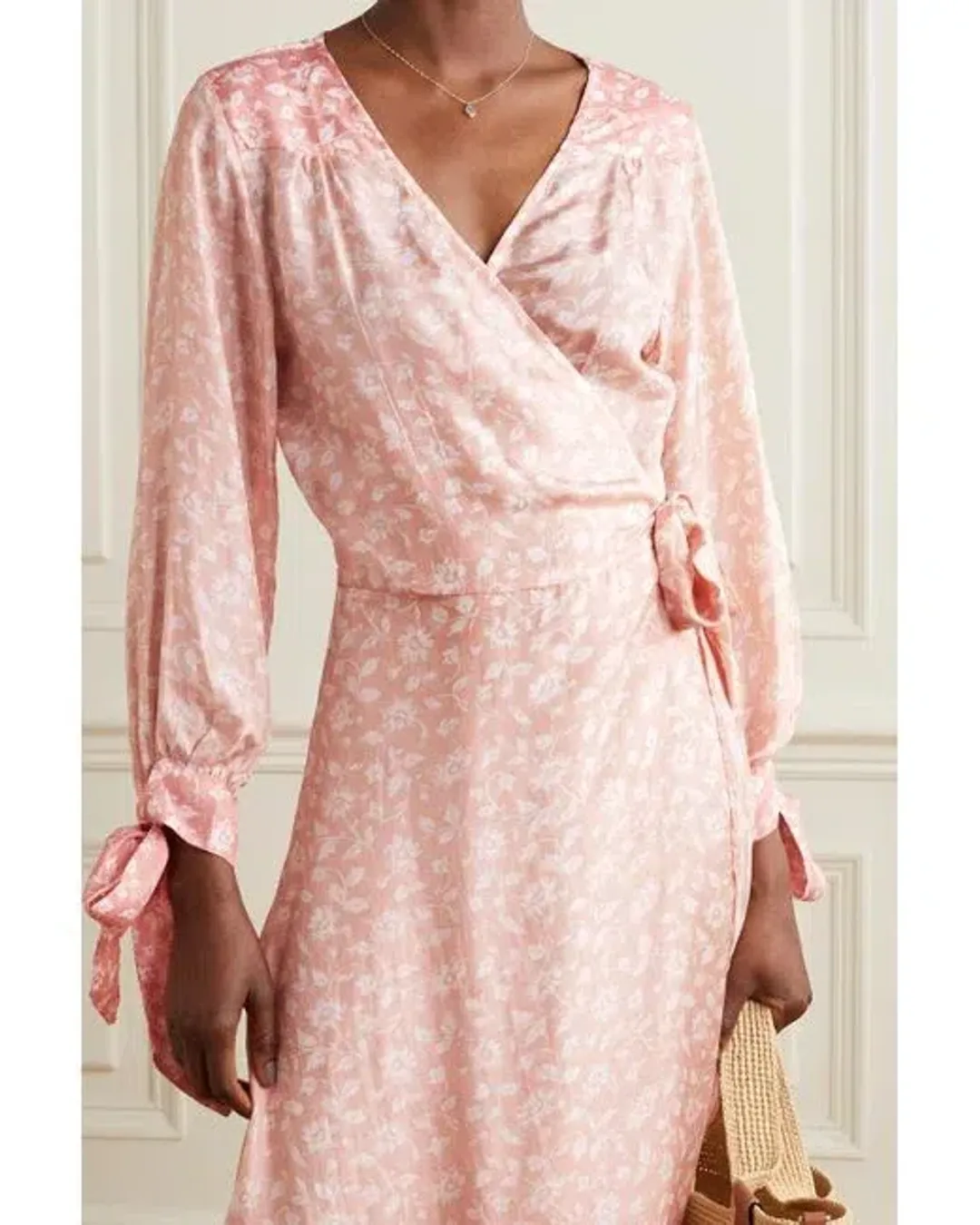 Hannah Artwear Luna Silk Wrap Maxi Dress Floral One Size   for rent on The Volte - main image