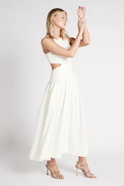 AJE Introspect Cut Out Midi Dress White Size 6  for rent on The Volte - image 2