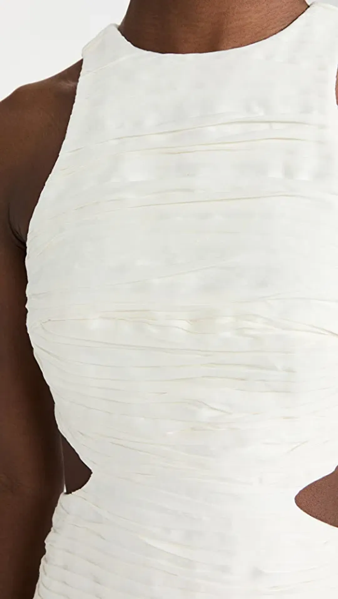 AJE Introspect Cut Out Midi Dress White Size 6  for rent on The Volte - main image