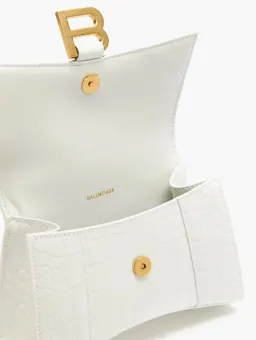 Balenciaga Hourglass XS Crocodile Effect Leather Bag White for rent on The Volte - image 3