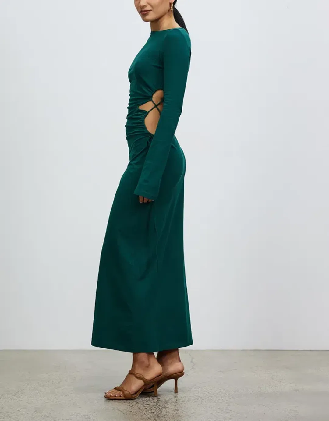 Camilla and Marc Alexandre Midi Dress Emerald Green Size 8 for rent on The Volte - main image
