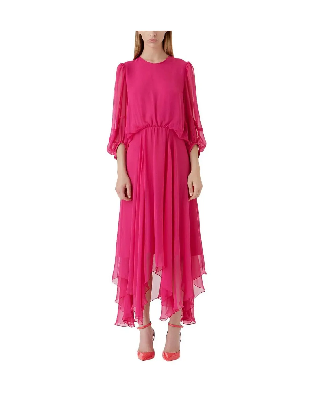 Camilla and Marc Dylan Midi Dress Pink Size 8  for rent on The Volte - main image