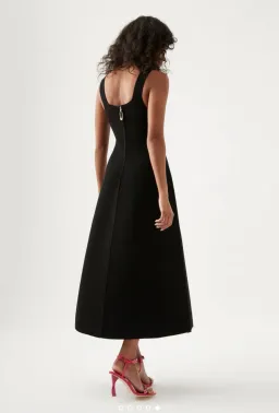 Aje Sylvette Knit Midi Dress Black Size XXS for rent on The Volte - image 2