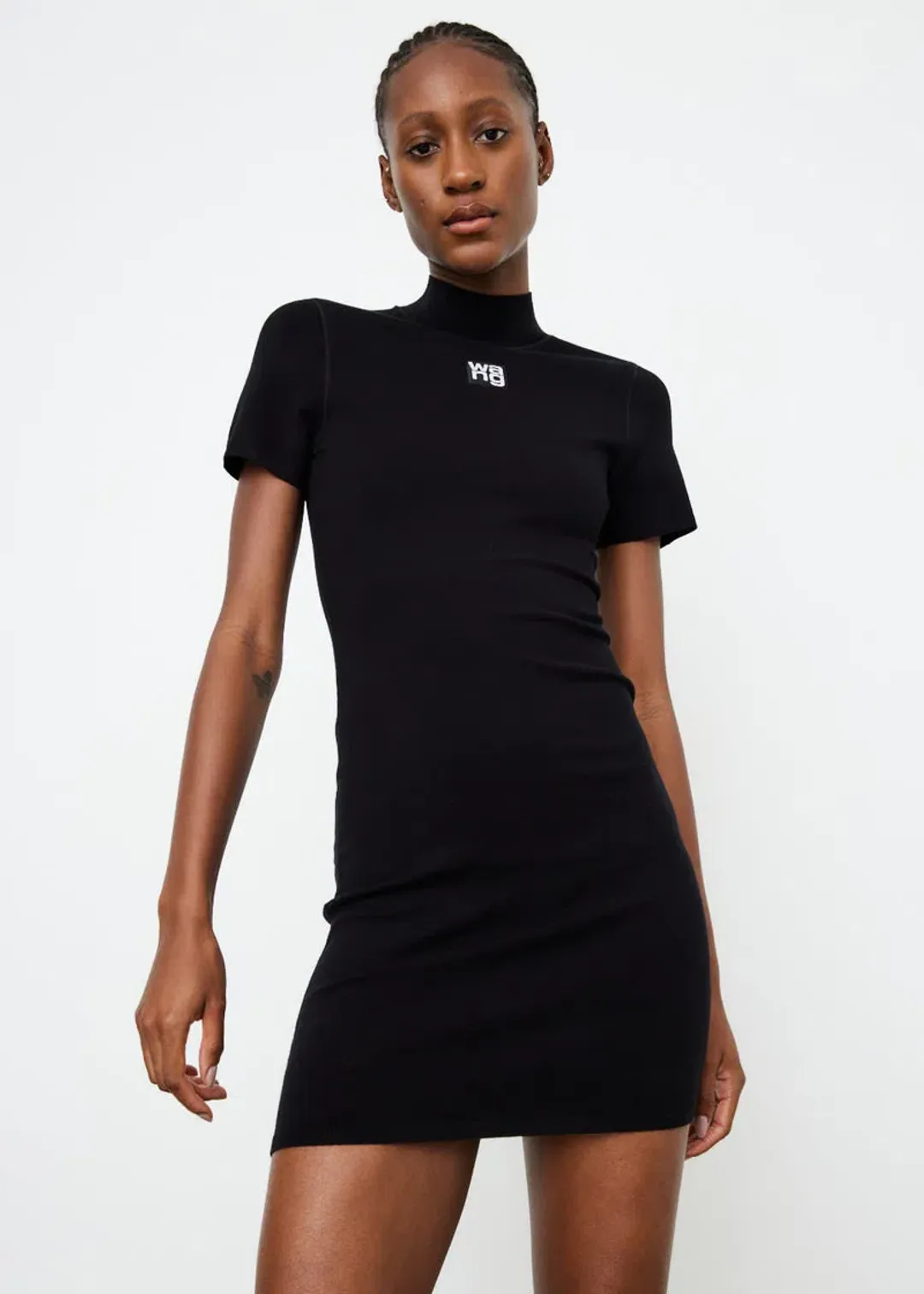 Alexander Wang Logo T-Shirt Dress Black Size 6 for rent on The Volte - main image