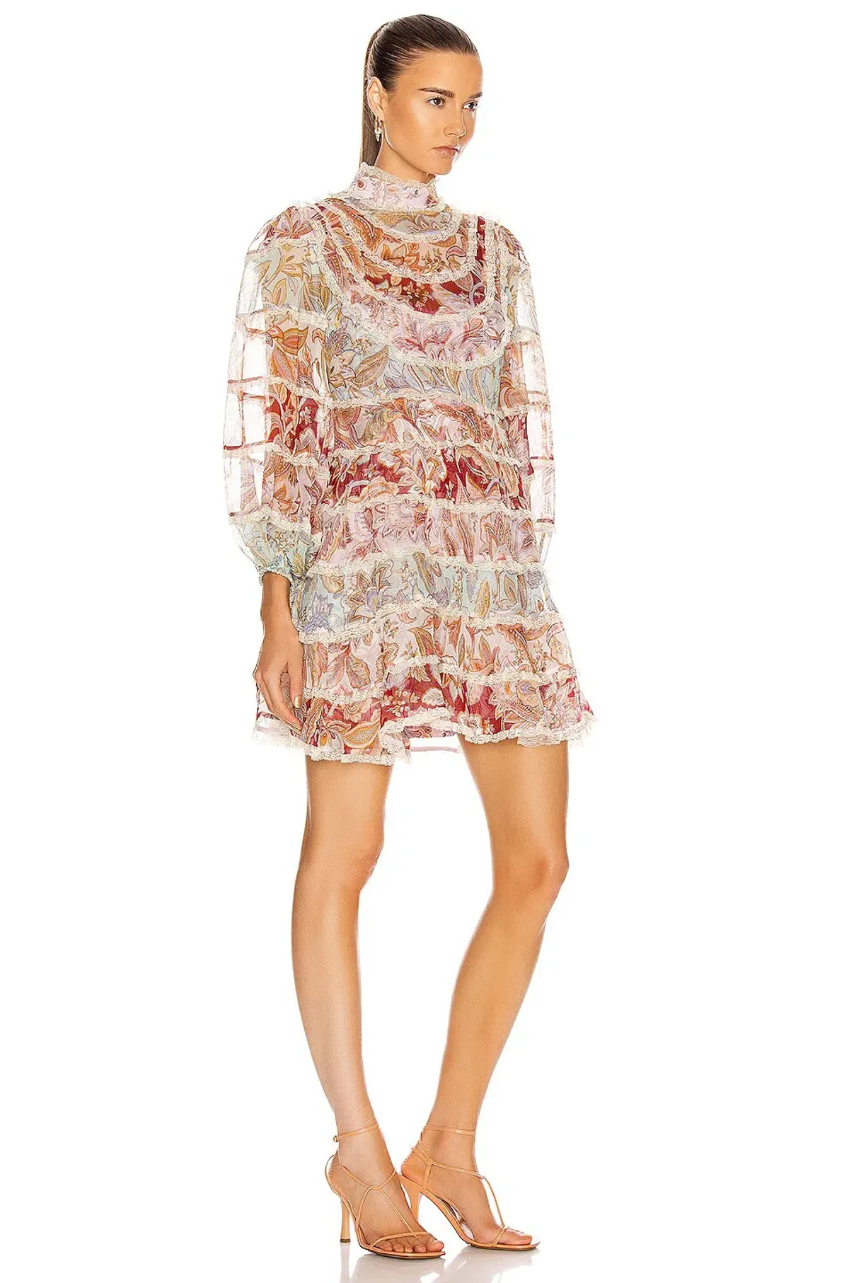 Zimmermann Ladybeetle Spliced Mini Dress Multi size 0/ AU 8 for rent on The Volte - main image