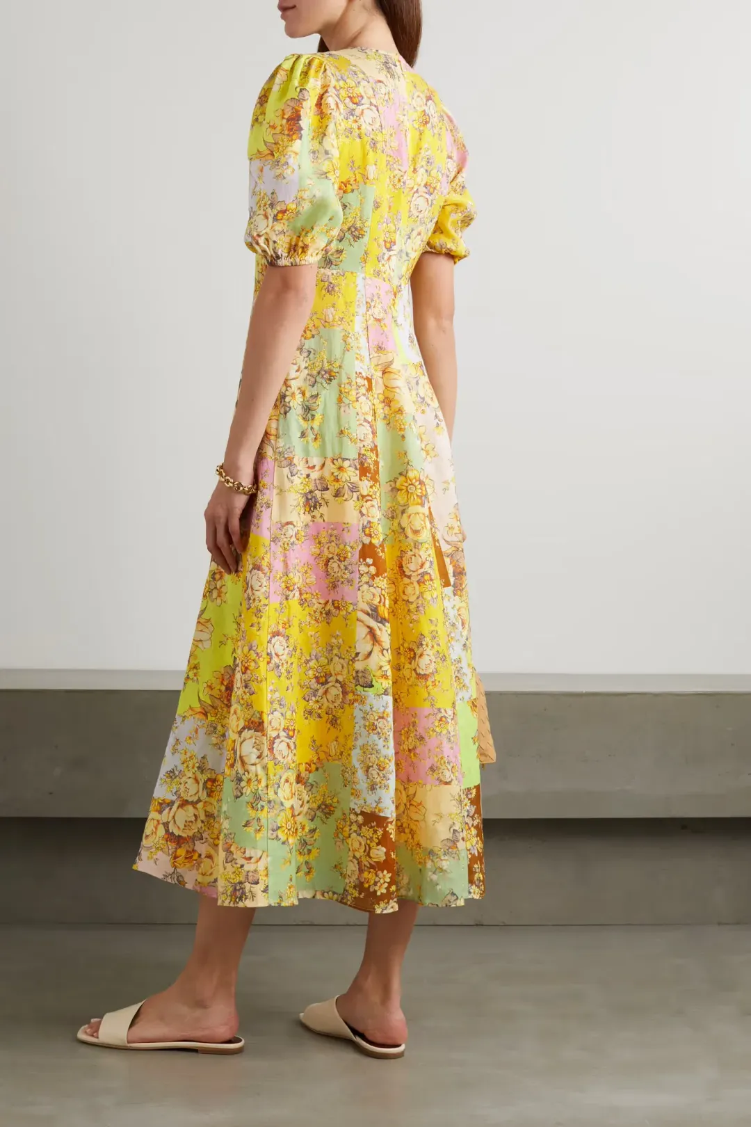 Alemais Matilde Midi Dress Yellow Size 8 for rent on The Volte - main image