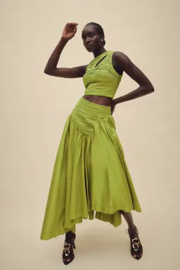Aje Jolie Skirt and Top Set Verdant Green AU 8 for rent on The Volte - image 2