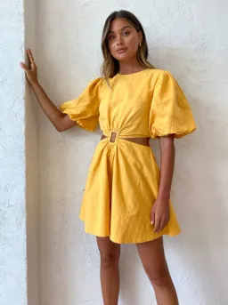 New Romantics Dolce Vita Short Sleeve Mini Dress Orange-Yellow Size 8 for rent on The Volte - image 2