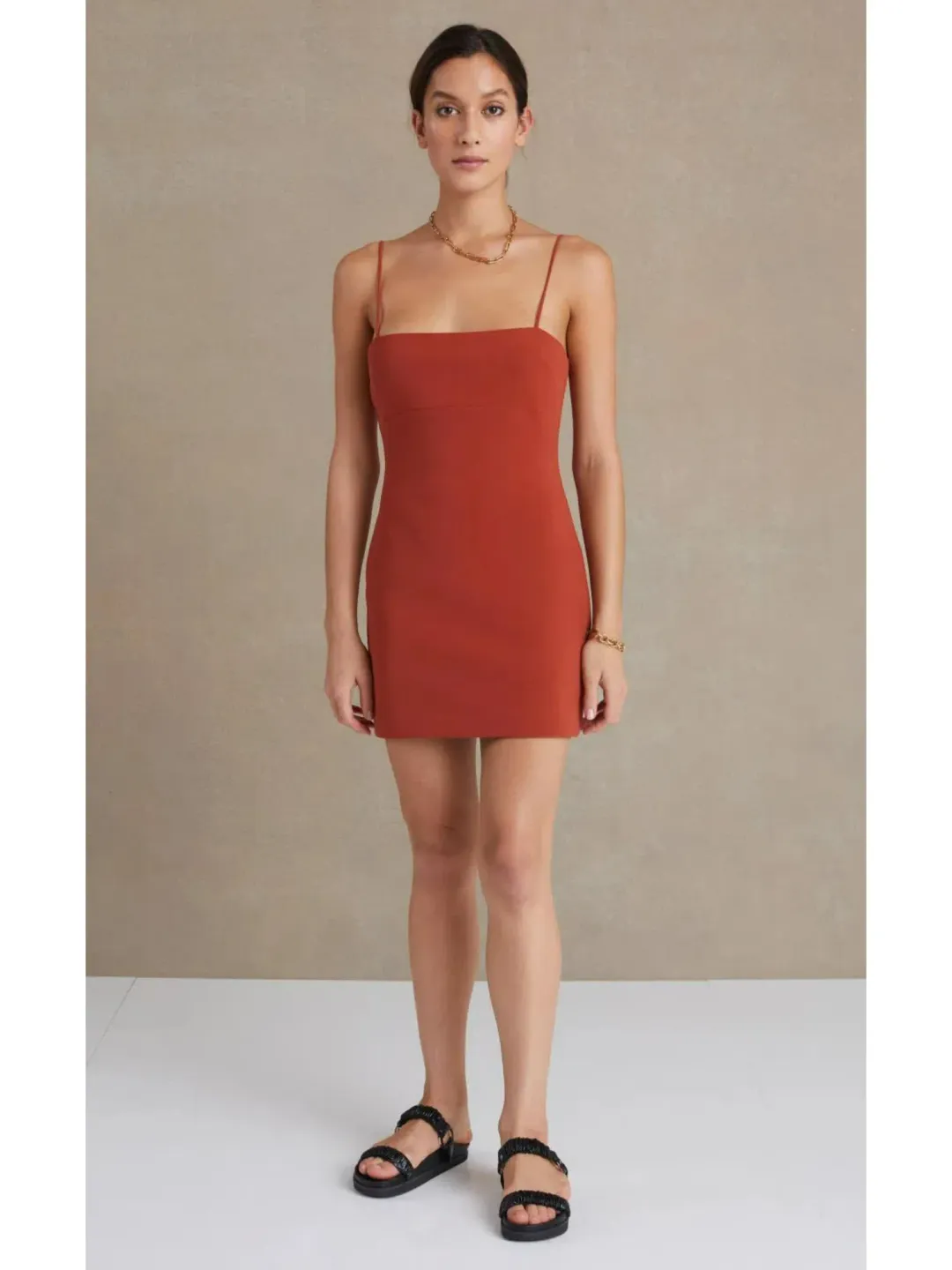 Bec & Bridge Maya Dress Brown Size AU 6 for rent on The Volte - main image