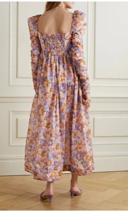 Zimmermann Violet Twist Front Midi Dress Floral Size 4/ Au 16 for rent on The Volte - image 3