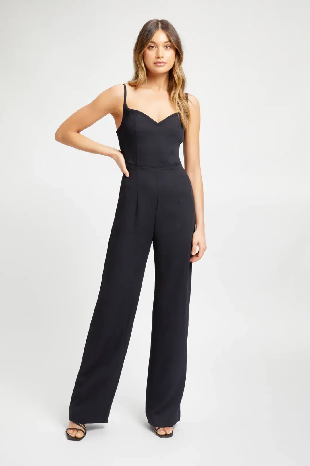 Kookai Oyster Panel Jumpsuit Black Size 34/AU 6 for rent on The Volte - main image