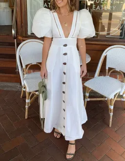 Mackenzie Mode Ethereal Balloon Dress White Size AU 6 for rent on The Volte - image 1