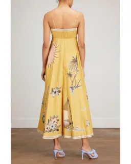 Alemais Sunset Shades Sundress In Sand Yellow Size 6 for rent on The Volte - image 2