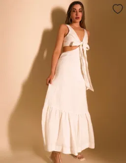 Lover Montana tie maxi dress White Size AU 8  for rent on The Volte - image 1