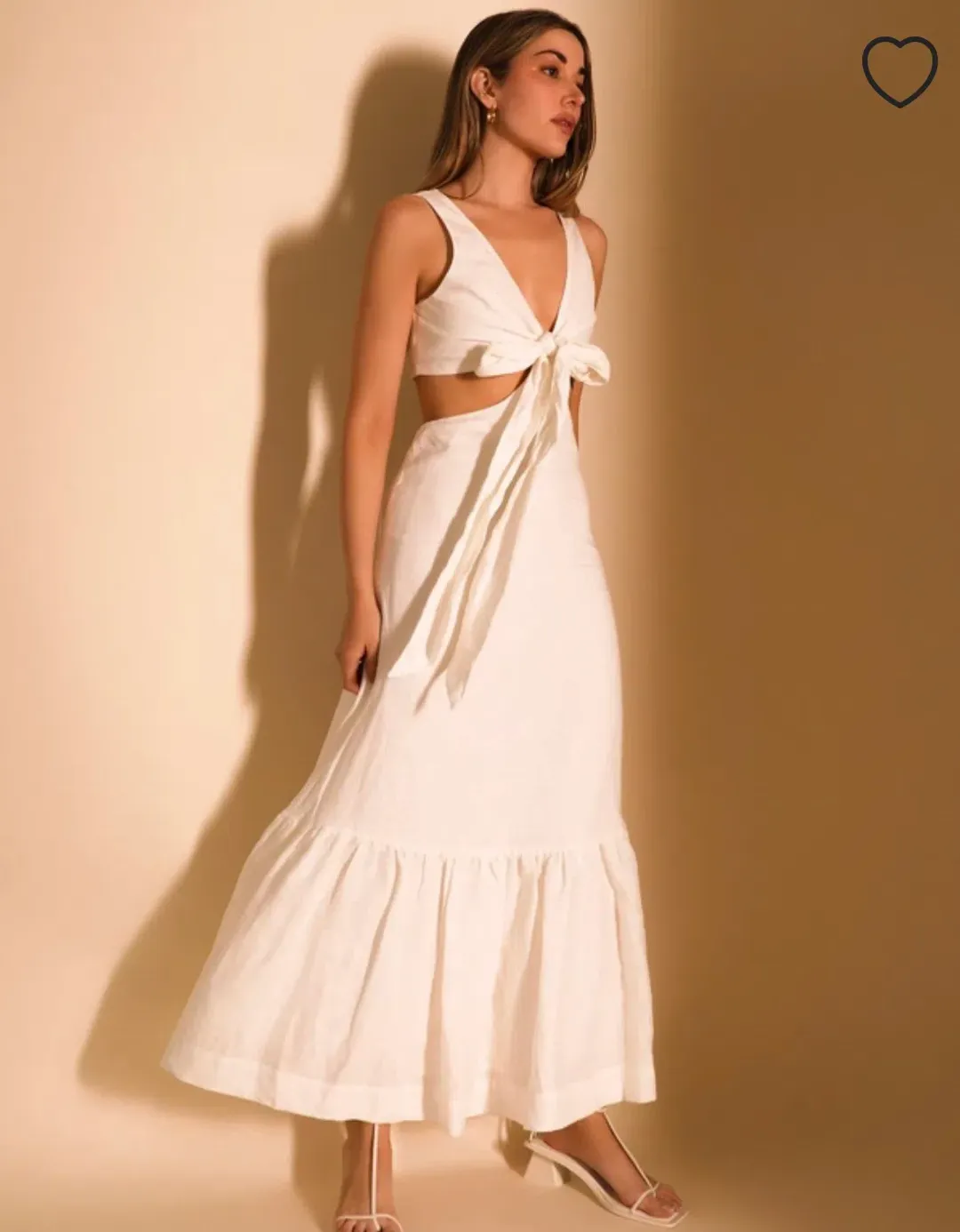 Lover Montana tie maxi dress White Size AU 8  for rent on The Volte - main image