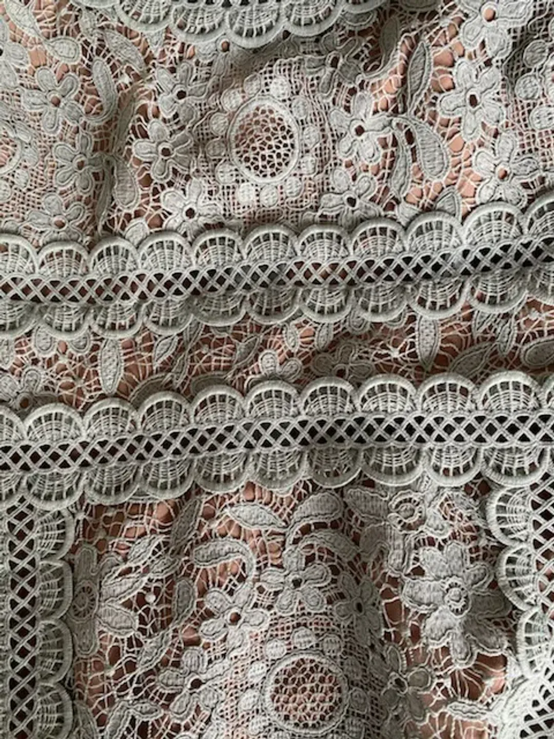 Self Portrait Guipure Lace Midi in Pistachio Size 14 for rent on The Volte - main image