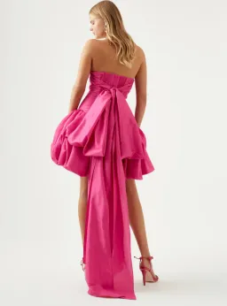 Aje Piacere Bubble Hem Mini Dress Fuchsia Size 6 / XS for rent on The Volte - image 3