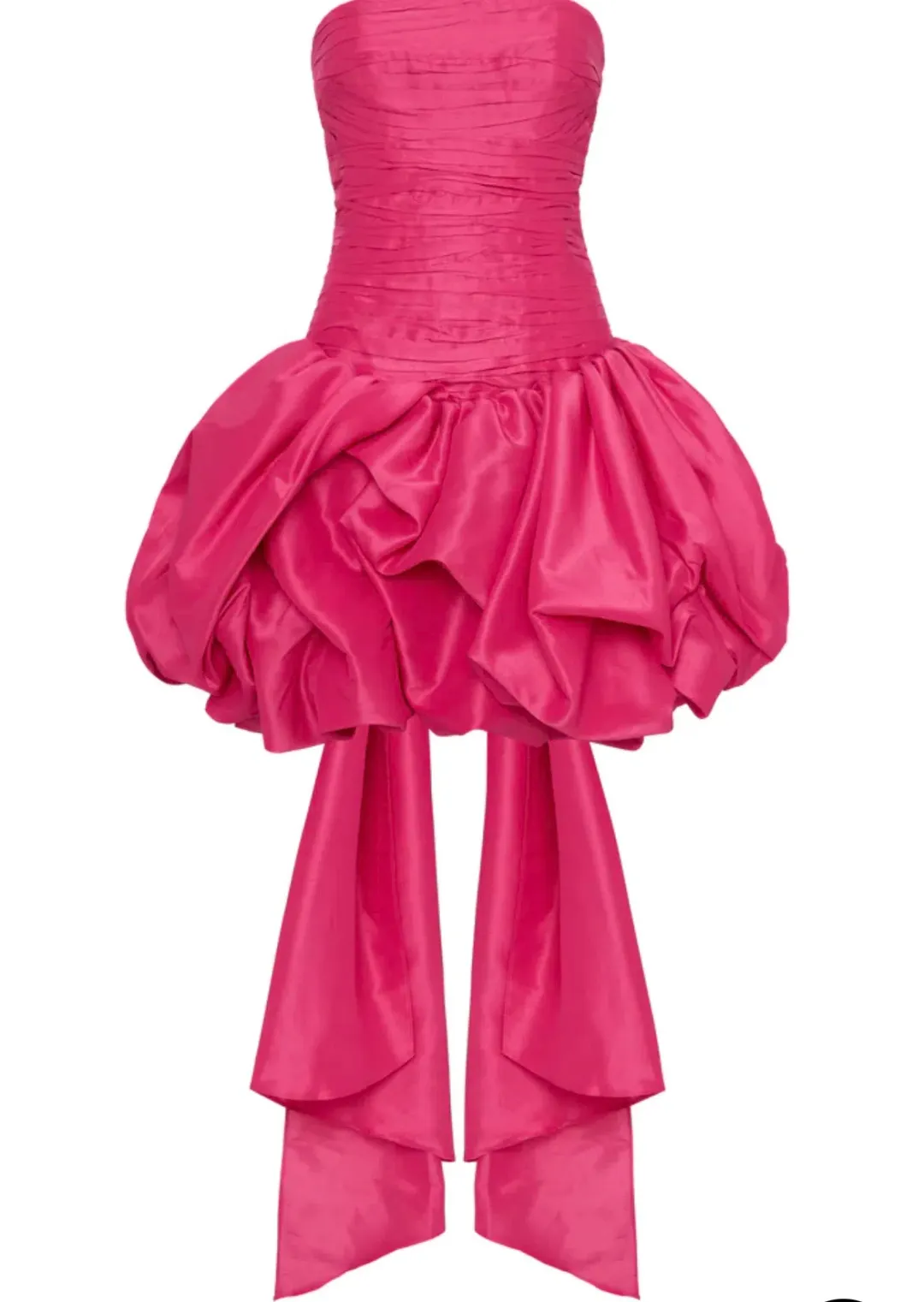 Aje Piacere Bubble Hem Mini Dress Fuchsia Size 6 / XS for rent on The Volte - main image