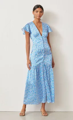 Bec & Bridge Alizee Midi Dress Blue Size 8 / S for rent on The Volte - image 1
