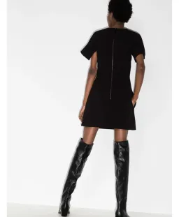 Dion Lee Hook and Eye Crepe Mini Dress Black Size 6 for rent on The Volte - image 2