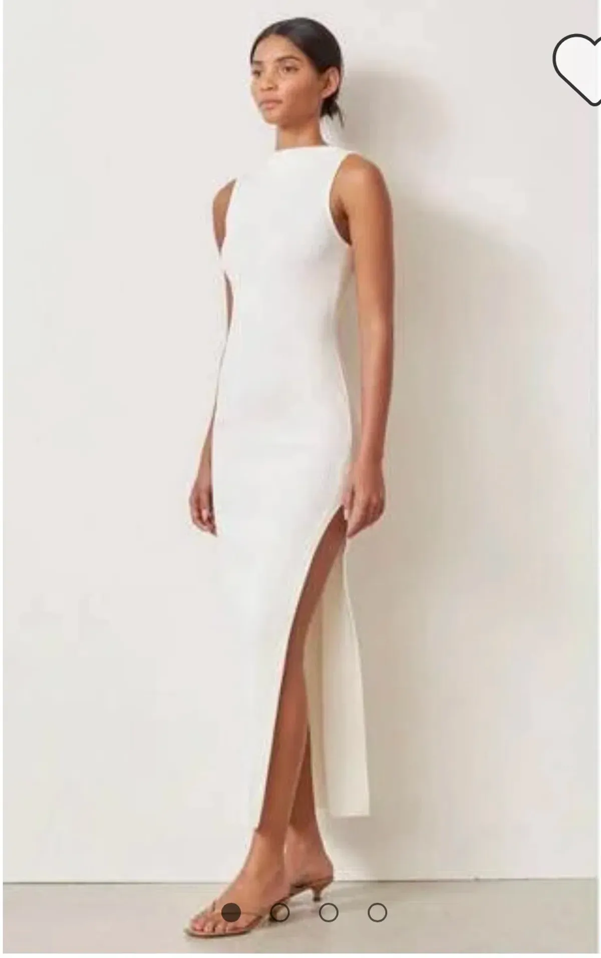 Bec & Bridge Noir Et Blanc Midi Dress Ivory Size 6 / XS for rent on The Volte - main image