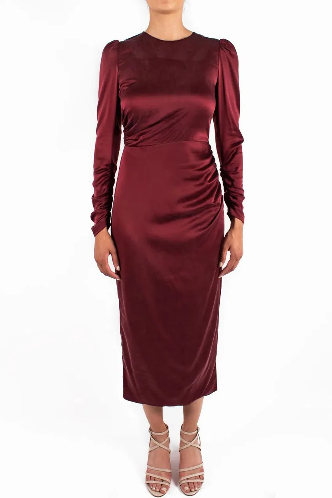 Zimmermann Draped Dress Burgundy Size 3/ Au 14 for rent on The Volte - main image