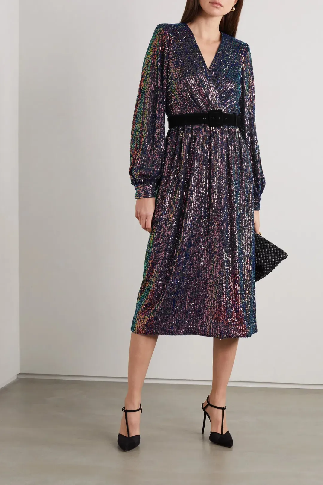 Rebecca Vallance Roxbury Midi Dress Sequin Size 6 for rent on The Volte - main image