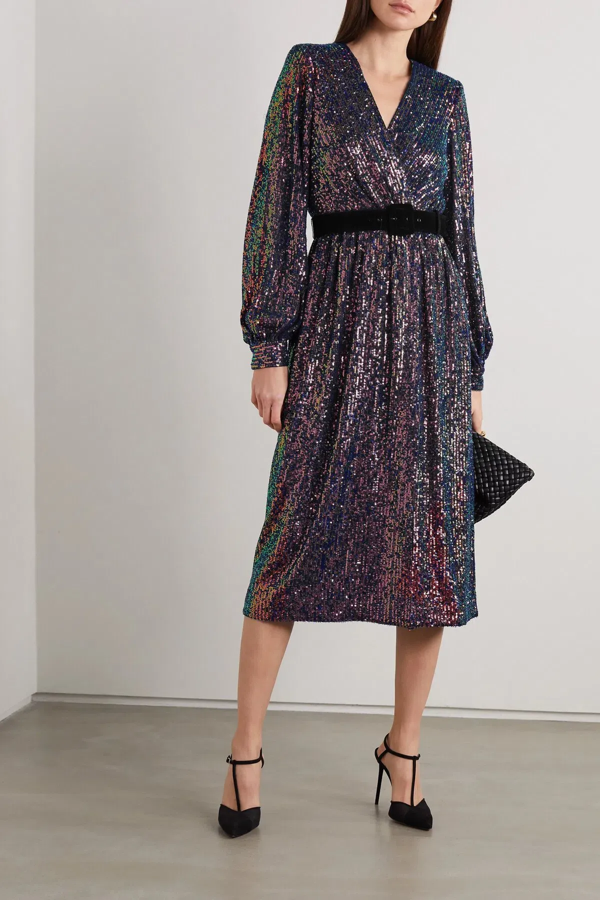 Rebecca Vallance Roxbury Midi Dress Sequin Size 6 for rent on The Volte - main image