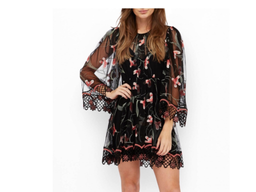 Alice McCall Wish You Were Here Mini Dress in Black Sugar Plum Size 10 for rent on The Volte - image 2