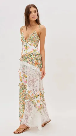 For Love and Lemons Rosalyn Maxi Dress Floral Size 6 for rent on The Volte - image 1