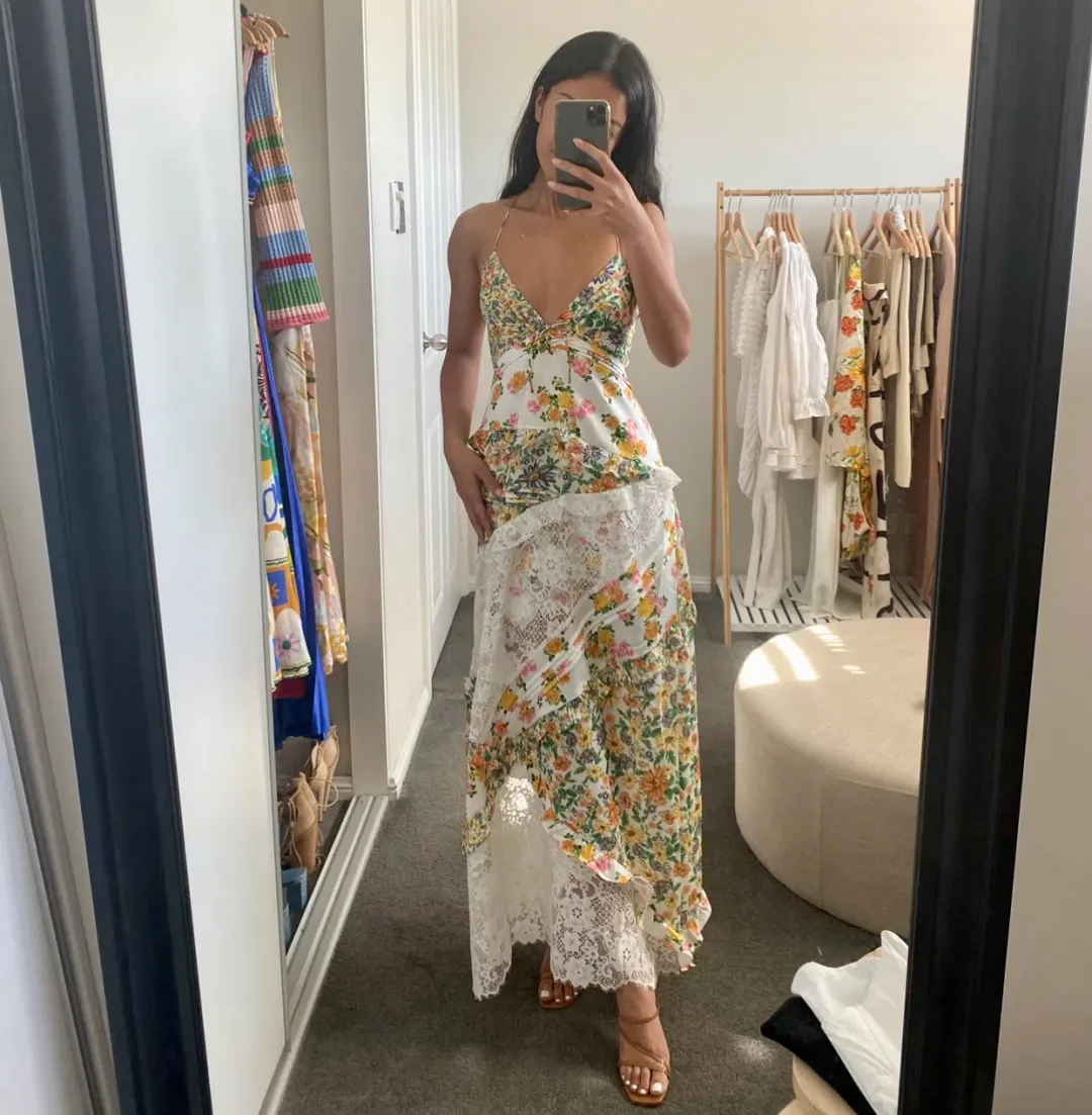 For Love and Lemons Rosalyn Maxi Dress Floral Size 6 for rent on The Volte - main image