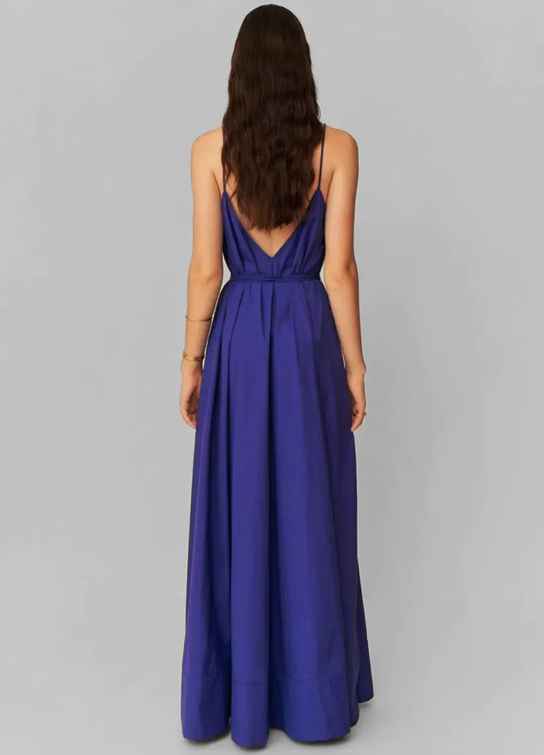 Esse Studios strap V Maxi Dress Cobalt Blue Size AU 6 for rent on The Volte - main image