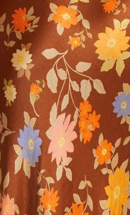 Bec & Bridge Carmen Floral satin mini dress Orange Size AU 8 for rent on The Volte - image 5