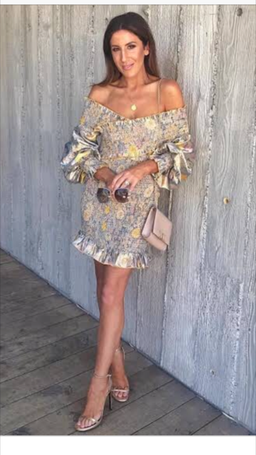 Alice McCall Higher Love Dress Blue & Gold Size 6 for rent on The Volte - image 1
