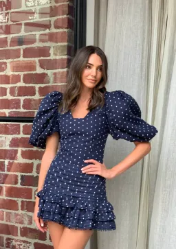 Mackenzie Mode Pandora Mini Dress Navy Size 6 for rent on The Volte - image 5