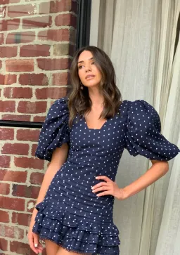 Mackenzie Mode Pandora Mini Dress Navy Size 6 for rent on The Volte - image 3