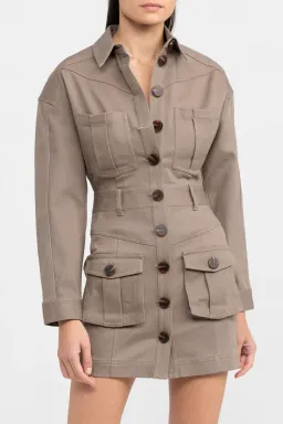Significant Other Isabelle Dress Brown Size 8 for rent on The Volte - image 2