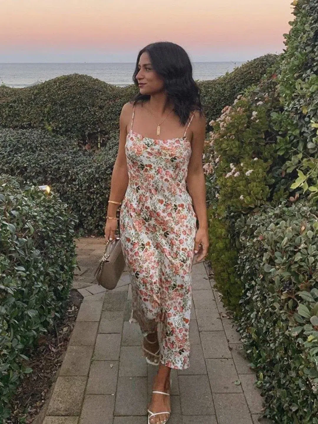 Bec & Bridge Camellia Delights Bias Midi Dress Floral Size 6 / XS for rent on The Volte - main image