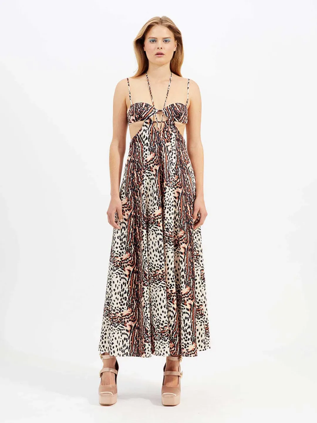 Alice McCall Havana Affair Midi Dress Tigers Eye Size 12 / L for rent on The Volte - main image