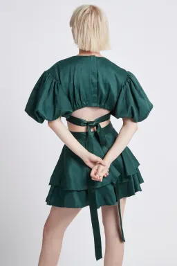 Aje Gracious Dress Green Size 8 for rent on The Volte - image 3