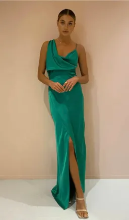 One Fell Swoop Muse Maxi Dress Cardinal Green Size 6 for rent on The Volte - image 4