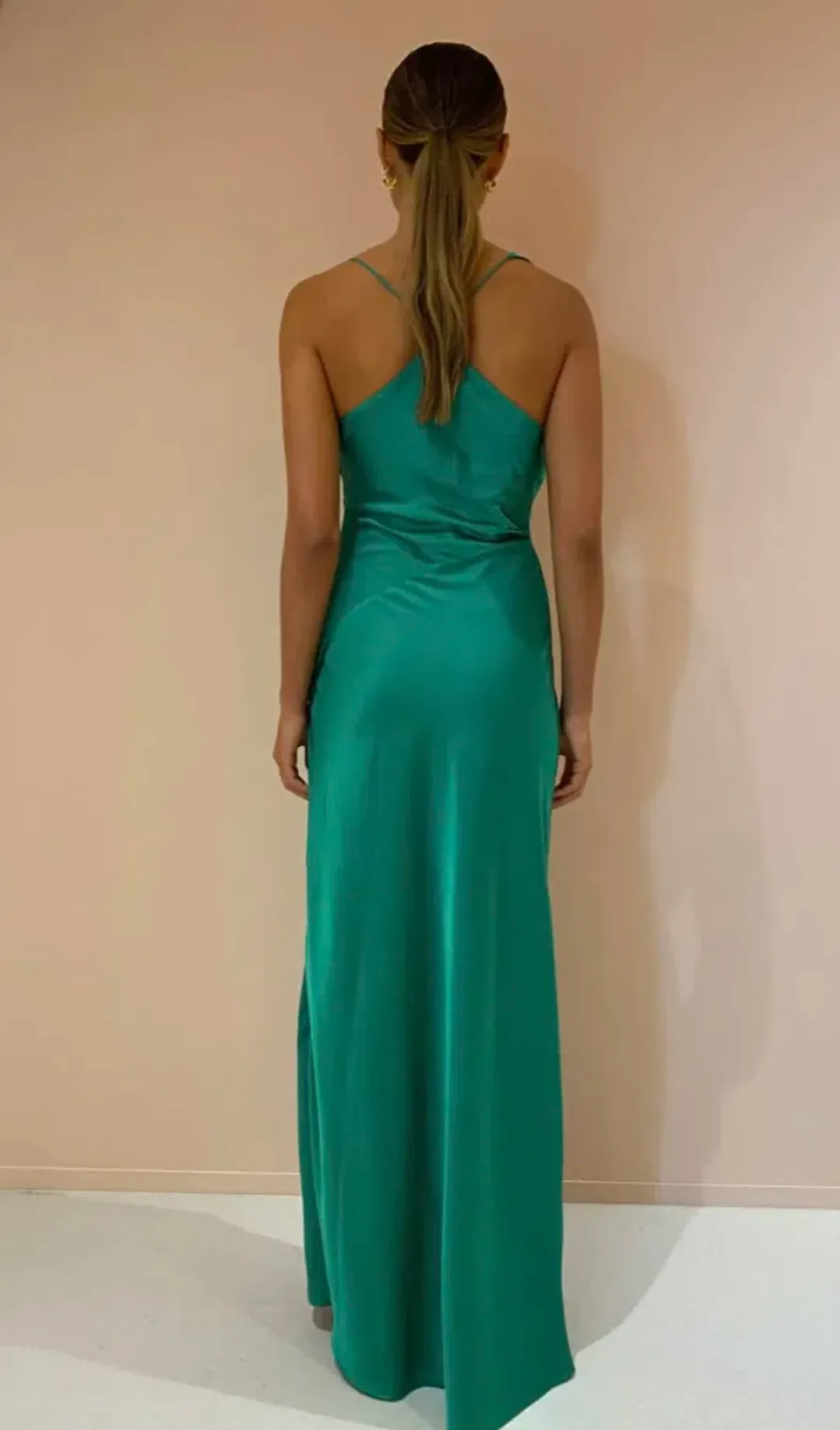 One Fell Swoop Muse Maxi Dress Cardinal Green Size 6 for rent on The Volte - main image