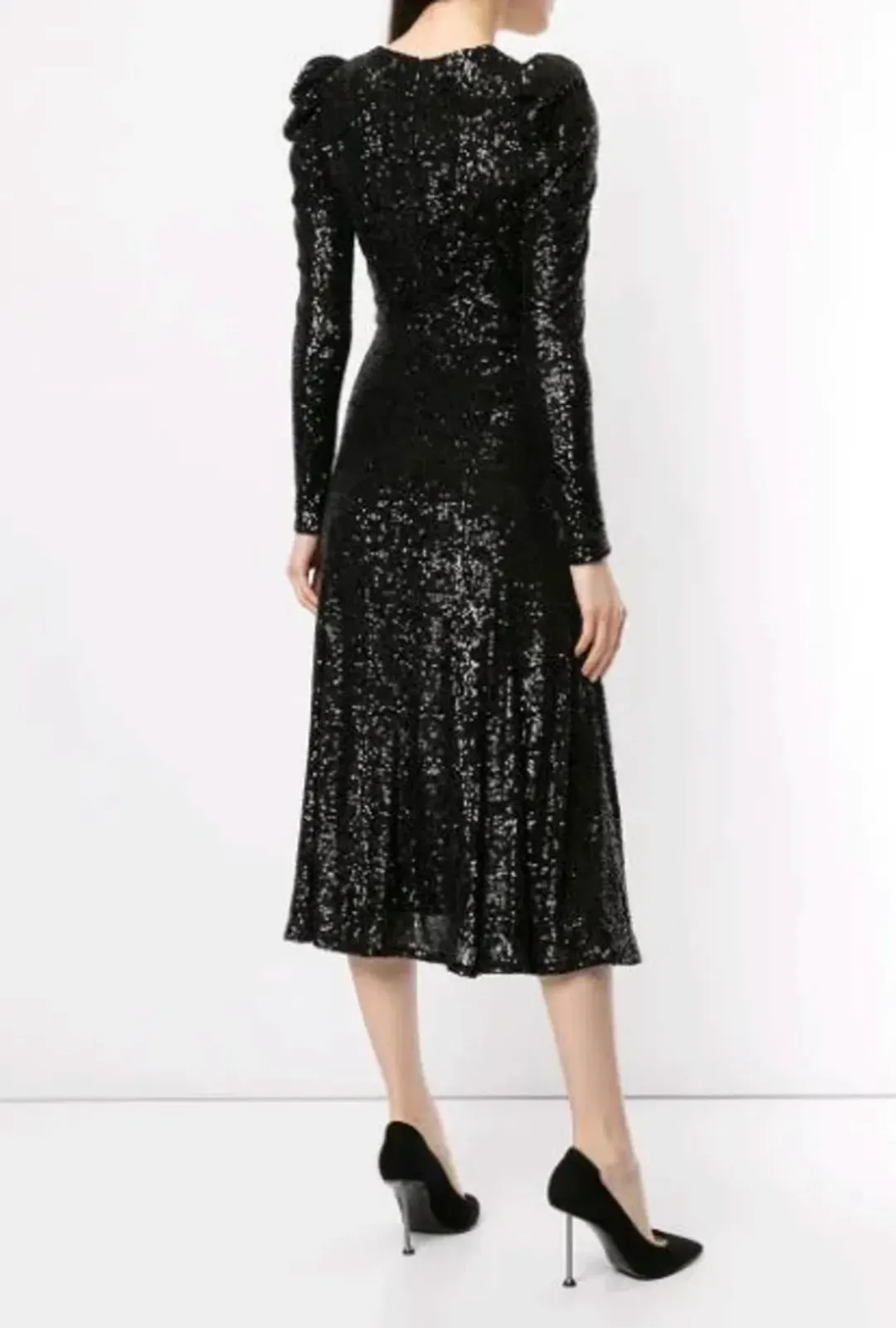 Rachel Gilbert Nancy Midi Black Dress Size 8 for rent on The Volte - main image