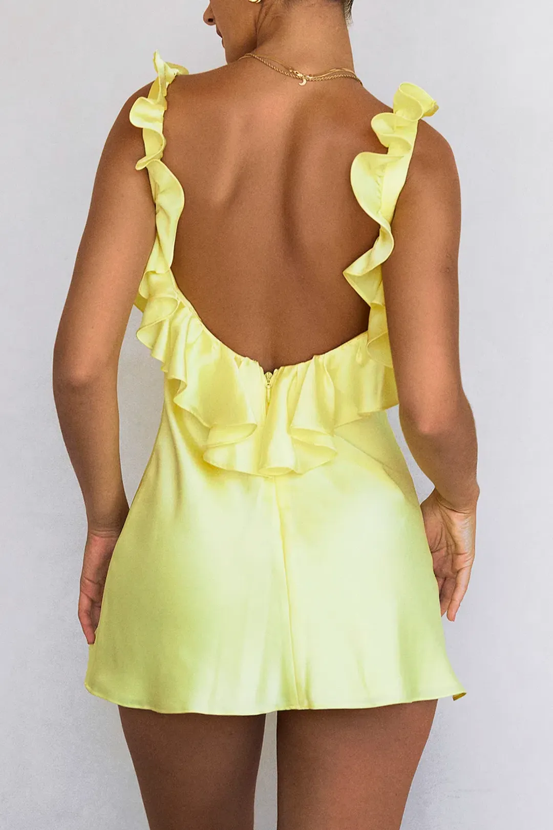 House of CB Tink Buttercup Mini Dress Yellow Size S / Au 8 for rent on The Volte - main image