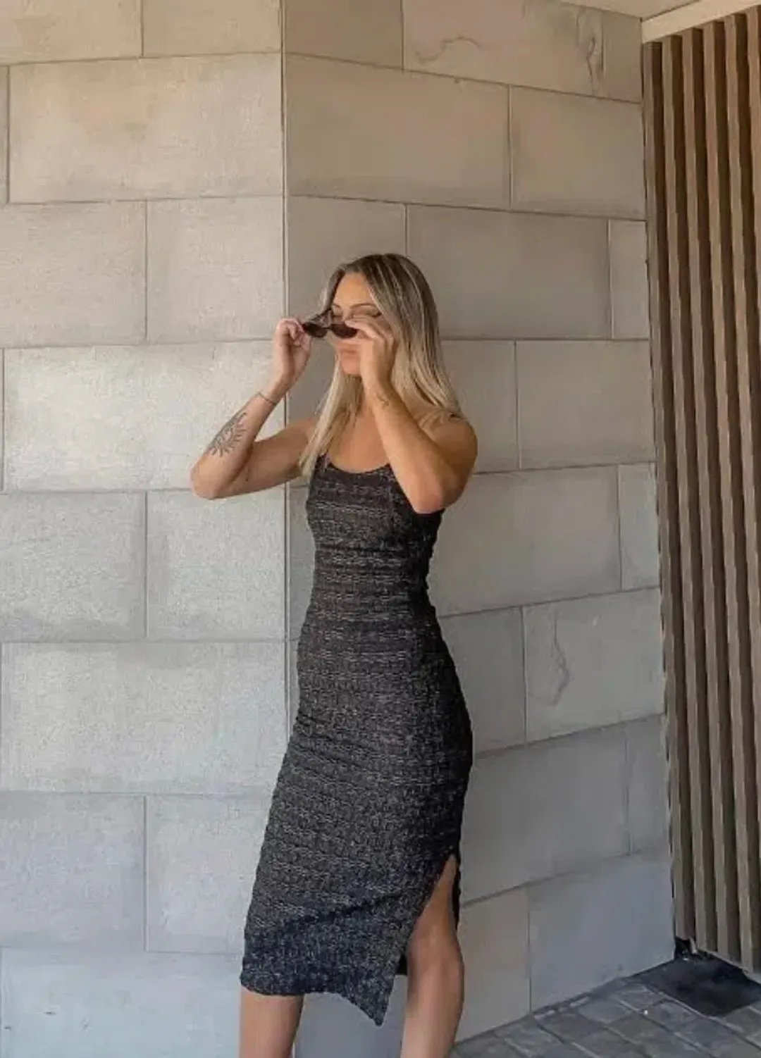 Suboo Nadine Stretch Midi Dress Black Size 10 for rent on The Volte - main image