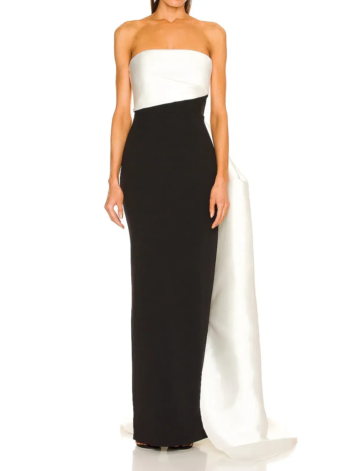 Solace London The Kinsley Maxi Dress in Black/Cream Size 10 for rent on The Volte - main image